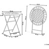 Beliani Bistro staliukas TRIESTE 70 cm 70 cm metalinis šviesiai smėlinis