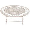 Beliani Bistro staliukas TRIESTE 70 cm 70 cm metalinis šviesiai smėlinis