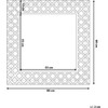 Beliani Sieninis veidrodis EVETTES 80 cm x 80 cm, metalinis, sidabrinis