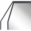 Beliani Sieninis veidrodis NIRE 60 cm 80 cm metalinis grafito spalvos