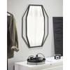 Beliani Sieninis veidrodis NIRE 60 cm 80 cm metalinis grafito spalvos