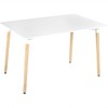 Beliani Valgomojo stalas NEWBERRY baltas 120 cm x 80 cm