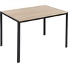 Beliani Valgomojo stalas NEWFIELD šviesiai rudas 120 cm 80 cm