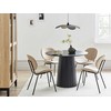 Beliani Valgomojo stalas PLATO juodas 100 cm metalinis