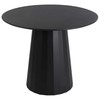 Beliani Valgomojo stalas PLATO juodas 100 cm metalinis