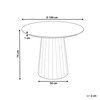 Beliani Valgomojo stalas PLATO baltas 100 cm metalinis