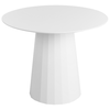 Beliani Valgomojo stalas PLATO baltas 100 cm metalinis