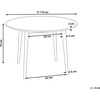 Beliani Valgomojo stalas RADAN šviesiai rudas 110 cm 110 cm