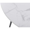Beliani Valgomojo stalas ODEON baltas marmuras 120 cm