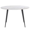 Beliani Valgomojo stalas ODEON baltas marmuras 120 cm