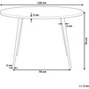 Beliani Valgomojo stalas ODEON Pilkas betono efektas 120 cm 120 cm