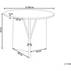 Beliani Valgomojo stalas ARRAN rudas 100 cm 100 cm akacijos mediena