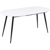 Beliani Išskleidžiamas valgomojo stalas STAVERTON baltas 120/160 cm 80 cm