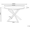 Beliani Išskleidžiamas valgomojo stalas FRIONA tamsiai rudas 110/140 cm 110 cm