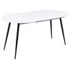 Beliani Išskleidžiamas valgomojo stalas STAVERTON baltas 120/160 cm 80 cm