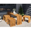 Beliani Stół sodo 150 x 35 cm Drewno Jasne drewno BELLANO