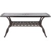 Beliani Sodo stalas LIZZANO 165 cm 102 cm Metalinis tamsiai rudas