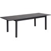 Beliani Išskleidžiamas sodo stalas SKALOMA 180/240 cm 90 cm metalinis tamsiai pilkas