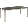 Beliani Stół sodo VERNIO 180 cm 90 cm Metal Juodas/ sidabrinė