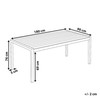 Beliani Aliuminio sodo staliukas 180 x 90 cm
