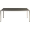 Beliani Stół sodo VERNIO 180 cm 90 cm Metal Juodas/ sidabrinė