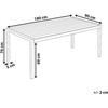 Beliani Sodo stalas 180 x 90 cm juoda VERNIO