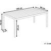 Beliani Stół sodo VERNIO 180 cm 90 cm Metal Ruda/ juoda