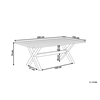 Beliani Sodo stalas CASCAIS 200 cm 105 cm metalinis pilkas