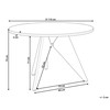 Beliani Sodo Stalas OLMETTO 83 cm 110 cm Juodas Stiklas