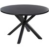 Beliani Sodo Stalas MALETTO 120 cm 120 cm Juodas Stiklas