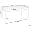 Beliani Sodo stalas BARTICA 154 cm 84 cm juodas