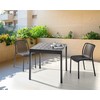 Beliani Sodo stalas BARTICA 81 cm 84 cm Juodas