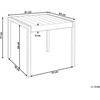 Beliani Sodo stalas BARTICA 81 cm 84 cm Juodas
