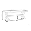 Beliani Sodo betoninis stalas 200 x 100 cm balta OLBIA