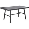Shumee Beliani Sodo Stalas CANETTO 150 cm 90 cm Juodas Stiklas