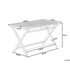 Beliani Sodo stalas CENTO 140 cm 75 cm Akacijos mediena Rudas