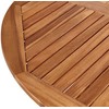 Beliani Stół sodo AGELLO 120 cm 120 cm Drewno akacjowe Ruda