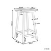 Beliani Sodo baro stalas ADIRONDACK 60 cm 59 cm sintetinė medžiaga mėlynas