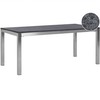 Beliani Sodo stalas GROSSETO 180 cm 90 cm liepsnos granito grafitas