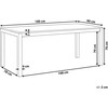Beliani Sodo stalas GROSSETO 180 cm 90 cm liepsnos granito grafitas