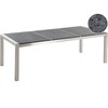 Beliani Stalo sodo degto granito padalijimas 220 x 100 cm juoda GROSSETO