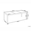 Beliani Sodo stalas GROSSETO 180 cm 90 cm degintas granitas grafito spalvos