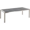 Beliani Stalo sodo degto granito padalijimas 220 x 100 cm juoda GROSSETO