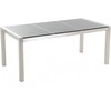 Beliani Sodo stalas GROSSETO 180 cm 90 cm Poliruotas granitas pilkas