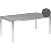 Beliani Sodo stalas GROSSETO 180 cm 90 cm poliruoto granito rutulys