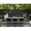 Beliani Stalo sodo degto granito padalijimas 220 x 100 cm juoda GROSSETO