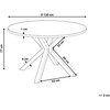 Beliani Sodo stalas MALETTO 120 cm, stiklas, sidabrinis
