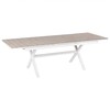 Beliani Išskleidžiamas sodo stalas FANES 184/242 × 90 cm, metalinis, baltas