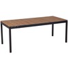Beliani Stół sodo rozkładany aliuminio 198/248 x 90 cm šviesus medis TOFANE
