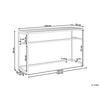 Beliani Stół sodo metalowy 150 x 50 cm juoda su jasnym drewnem AVETRANA